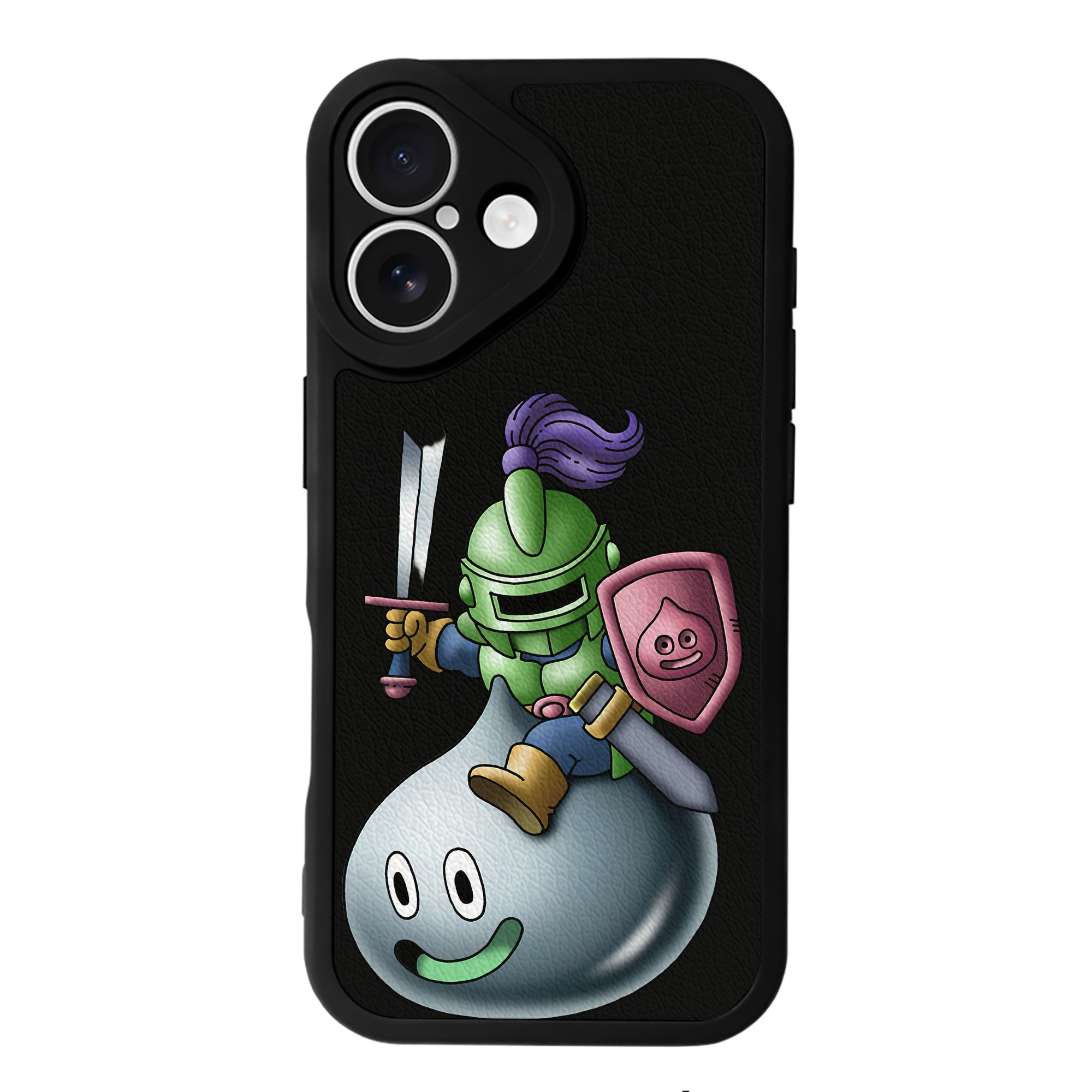 （画像用） ドラゴンクエスト Doragon Kuesuto Dragon Quest 【iPhone 16シリーズ対応】シリコンスマホケース（レザー調） 材質：シリコン